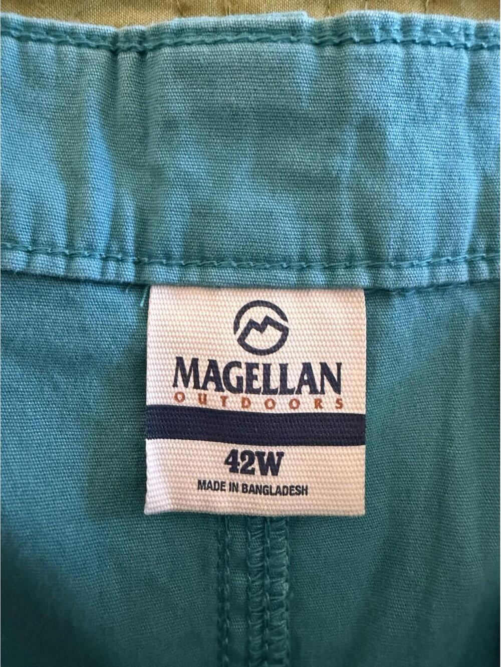 Magellan Outdoors Flat Front Chino Shorts | Men's Green Shorts | 42